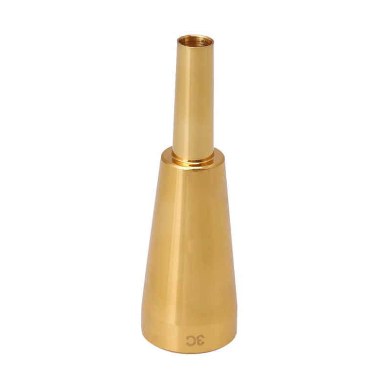 Mxfans 9.8mm Outer Diameter 3C Trumpet Mouthpiece Replacement Golden-Plated Musical Instrument Accessory - Image 3